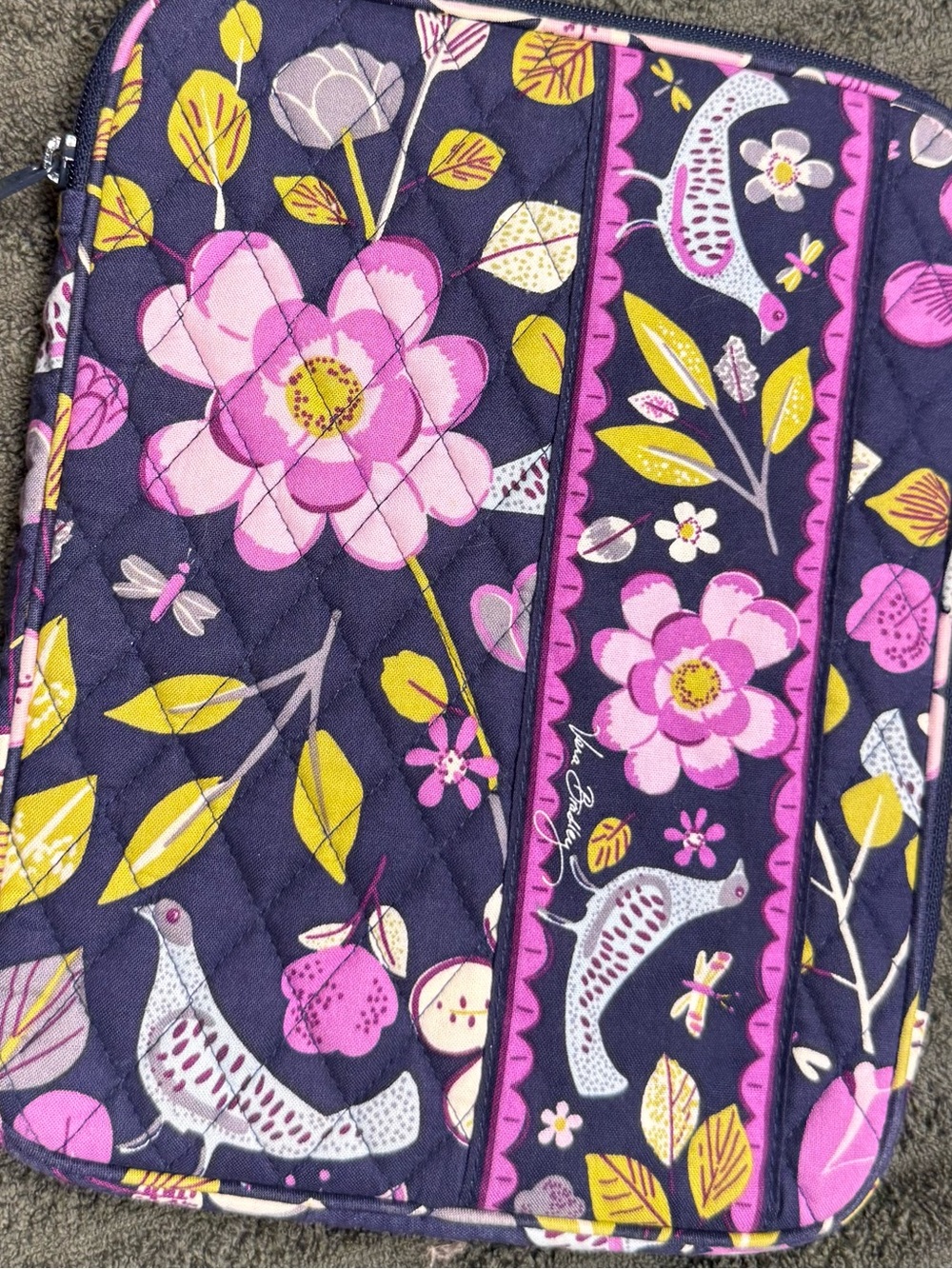 Vera Bradley Quilted Tablet Sleeve in Floral Nightingale retired vintage